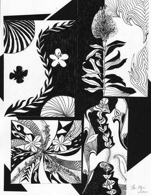 309x400 Notan Drawing Thea Marie Sauca Pen Ink In Art - Notan Drawing