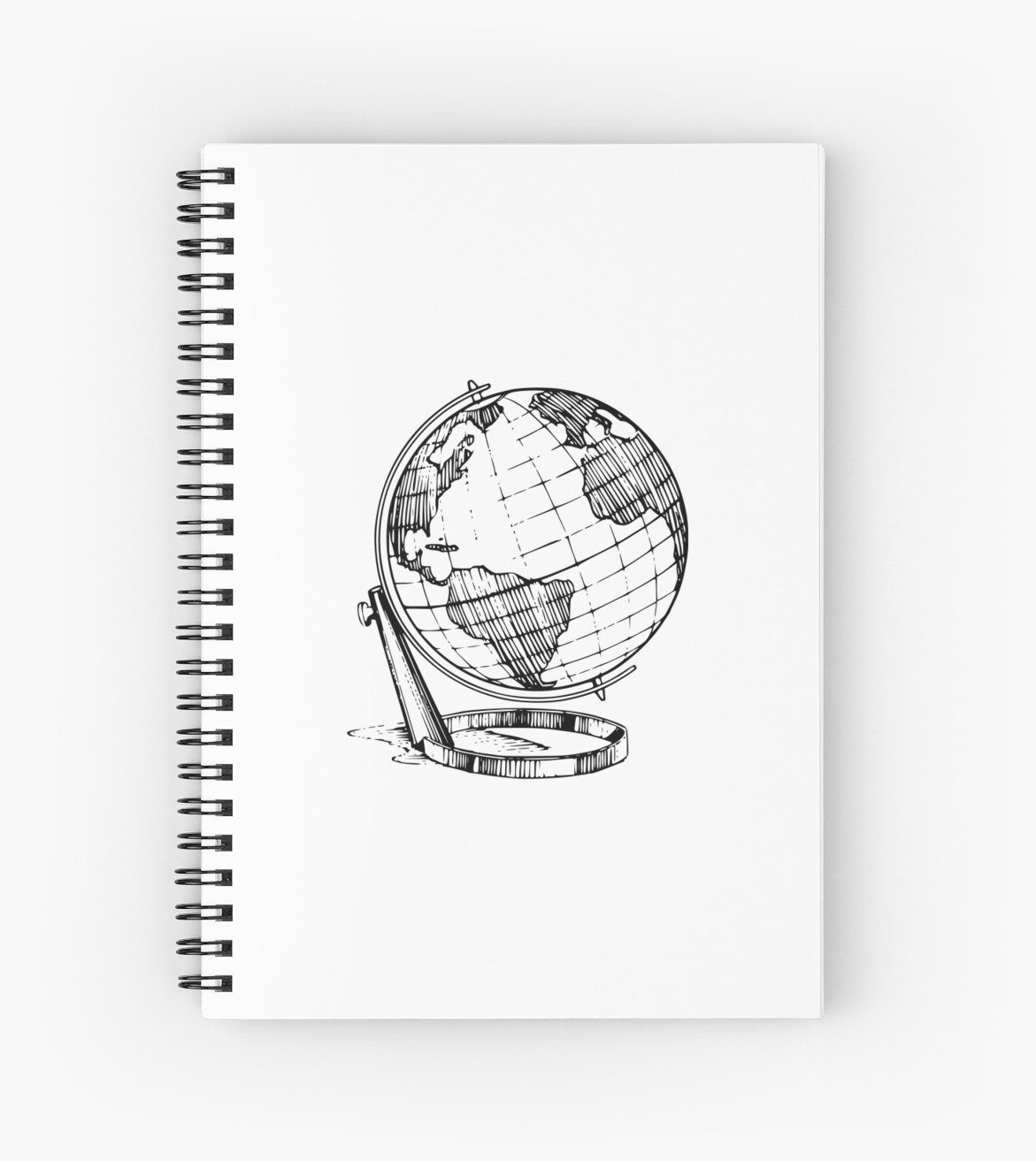 1171x1313 Globe Drawing Spiral Notebooks - Notebook Drawing