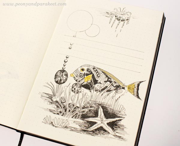 600x486 notebook drawings and hand drawn collage pieces - Notebook Drawing