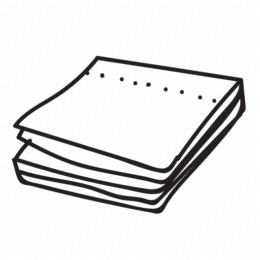 512x512 Doodle, Drawing, Hand Drawn, Note, Notes, Office, Paper Icon - Notes Drawing