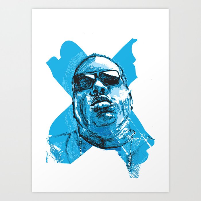 700x700 digital drawing - Notorious Big Drawing