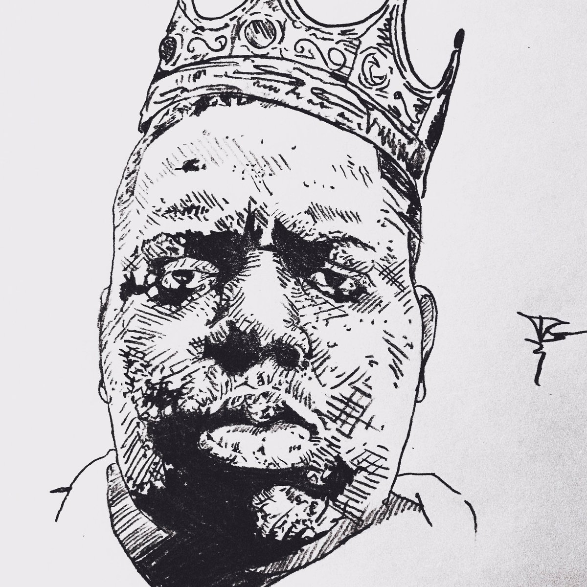 1200x1200 jonathan gibney on twitter notorious b i g - Notorious Big Drawing
