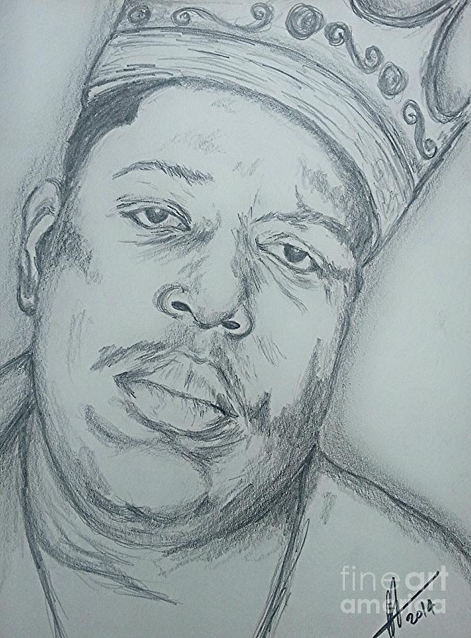 665x900 notorious big art drawing - Notorious Big Drawing