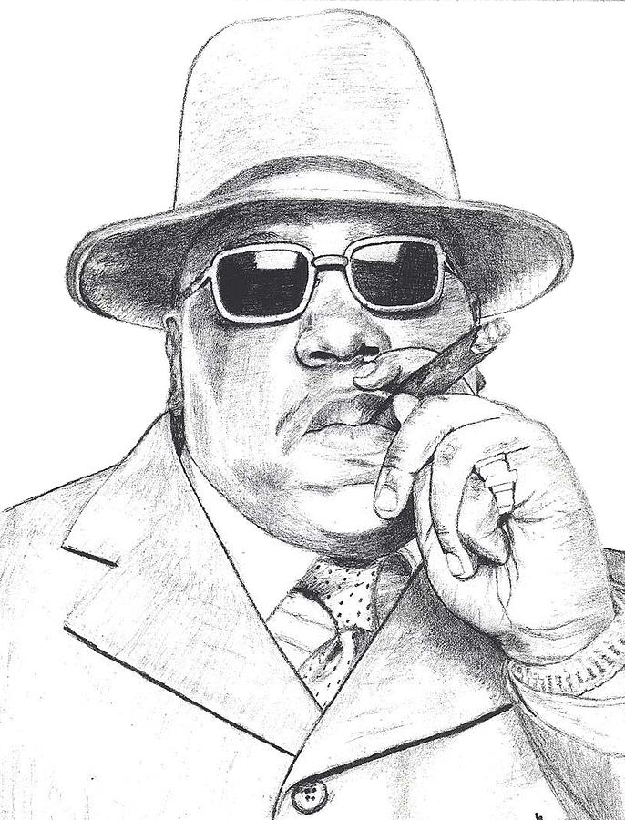 686x900 biggie drawing - Notorious Big Drawing