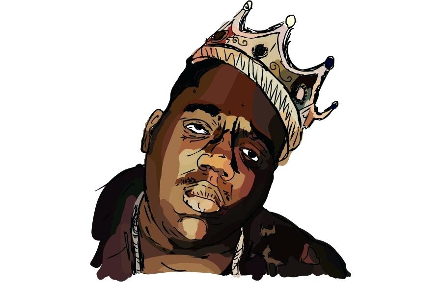 900x580 the notorious big art rapper charcoal artist drawing biggie skull - Notorious Big Drawing
