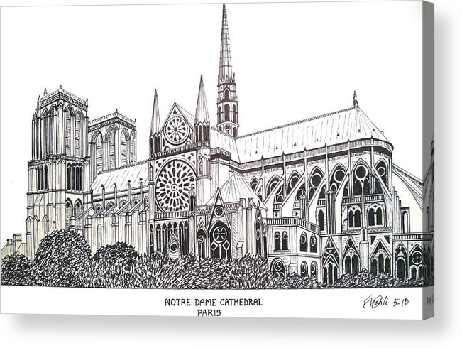 651x490 notre dame cathedral - Notre Dame Cathedral Drawing