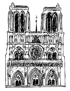 230x300 notre dame cathedral drawings fine art america - Notre Dame Cathedral Drawing