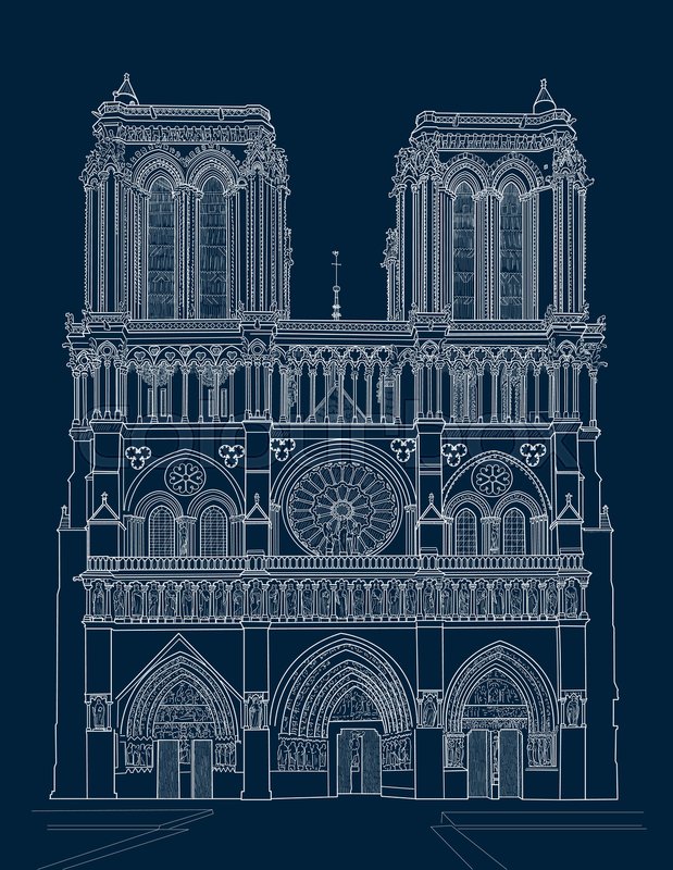 Notre Dame Cathedral Drawing at Explore collection