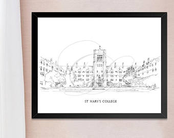 340x270 notre dame drawing etsy - Notre Dame Drawing