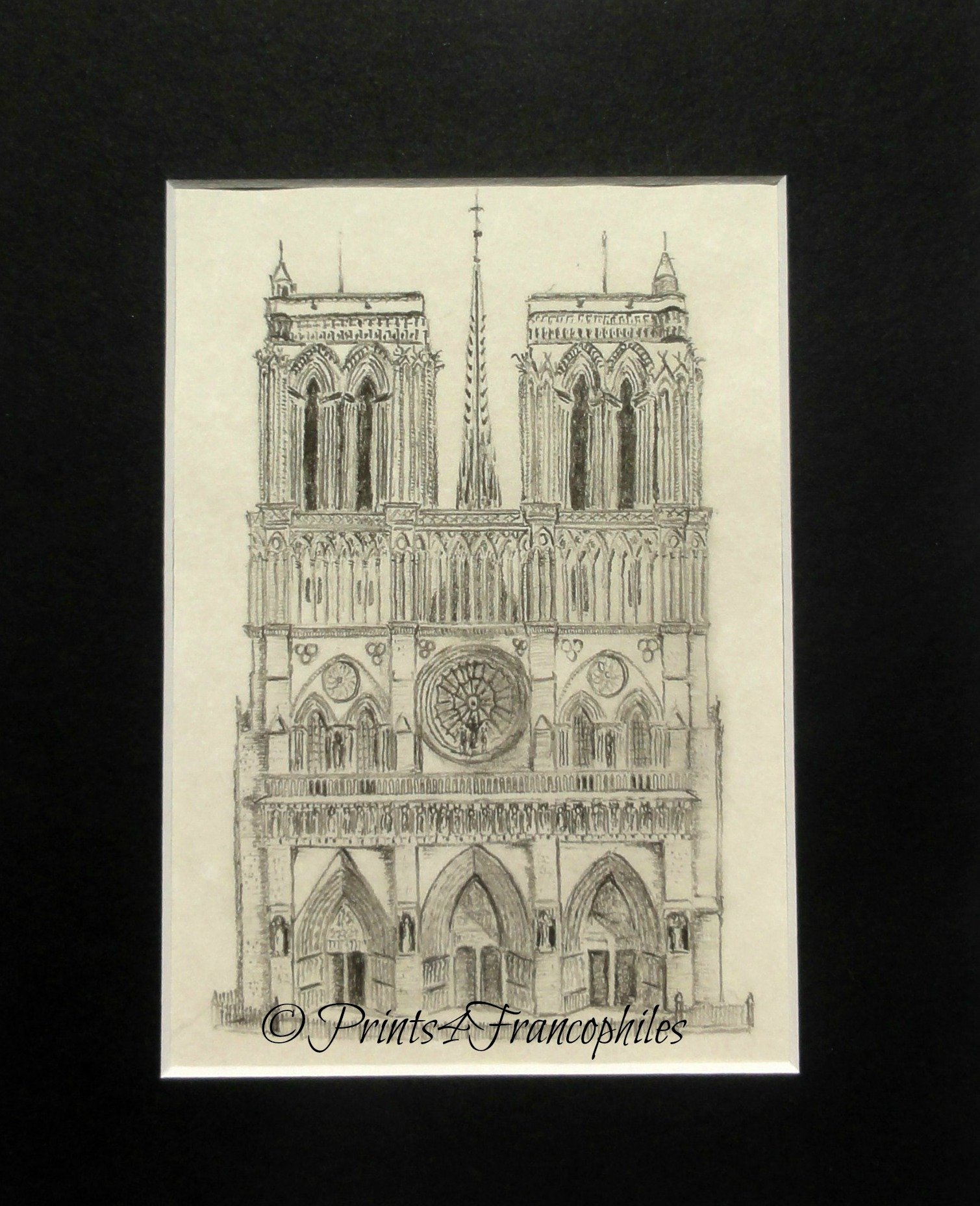 1509x1856 notre dame pencil drawing - Notre Dame Drawing