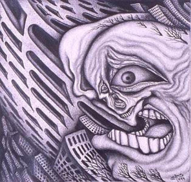 640x611 damian michaels artwork nuclear explosion original drawing - Nuclear Explosion Drawing