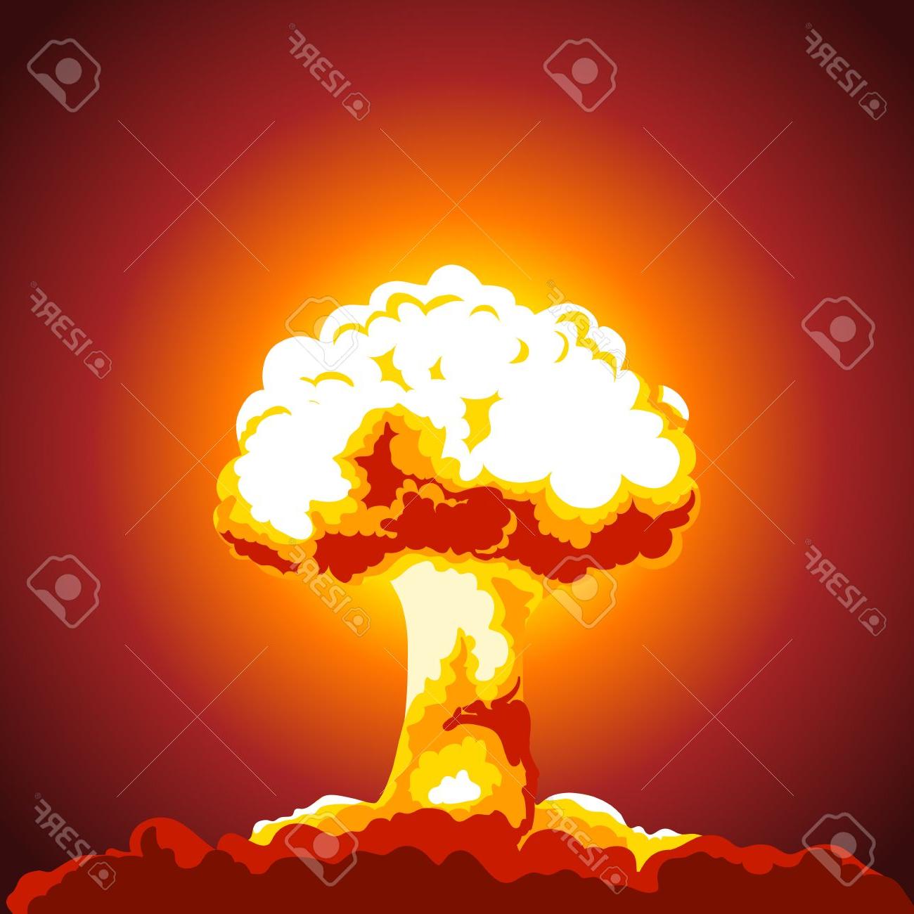1300x1300 top nuclear explosion illustration mushroom cloud color picture - Nuclear Explosion Drawing