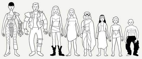 480x200 Post Nuclear Decal Brandon Bird - Nuclear Family Drawing