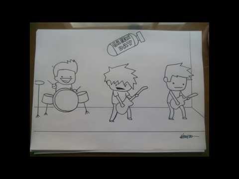 480x360 Drawing Green Day Clip Nuclear Family - Nuclear Family Drawing