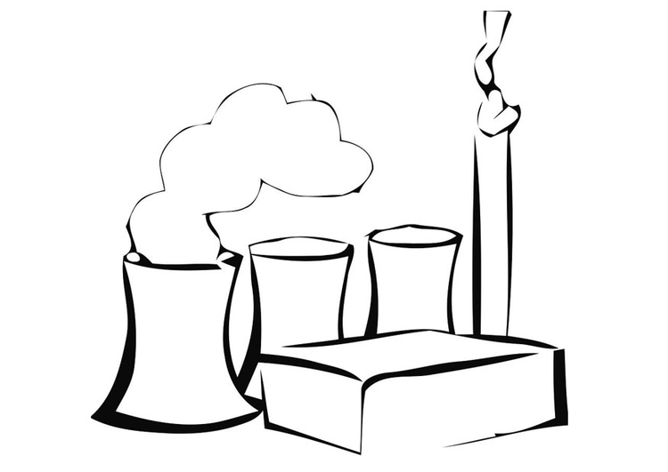 750x531 Nuclear Power Station Clipart - Nuclear Plant Drawing