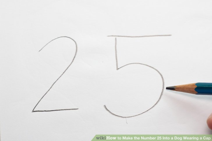 728x485 How To Make The Number Into A Dog Wearing A Cap Steps - Number 1 Drawing