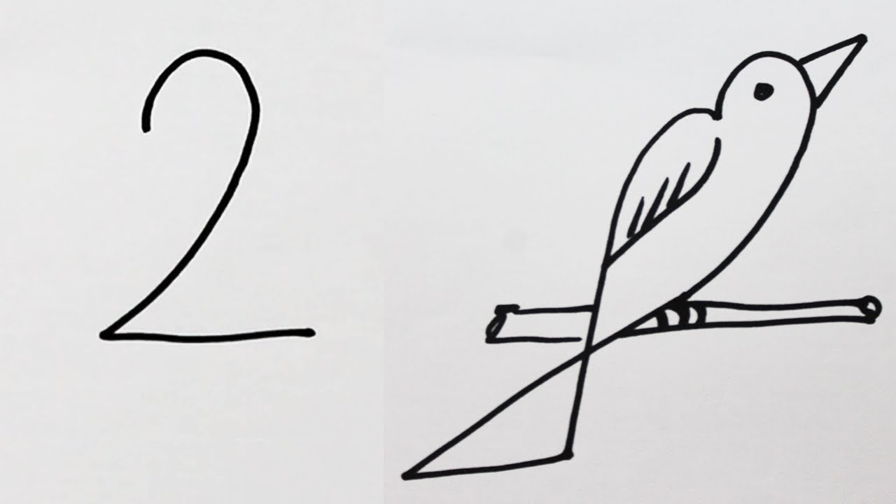 1280x720 how to turn numbers into drawings - Number 1 Drawing