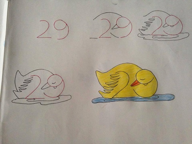 620x465 interesting kid friendly drawings made with numbers as a base! - Number 10 Drawing