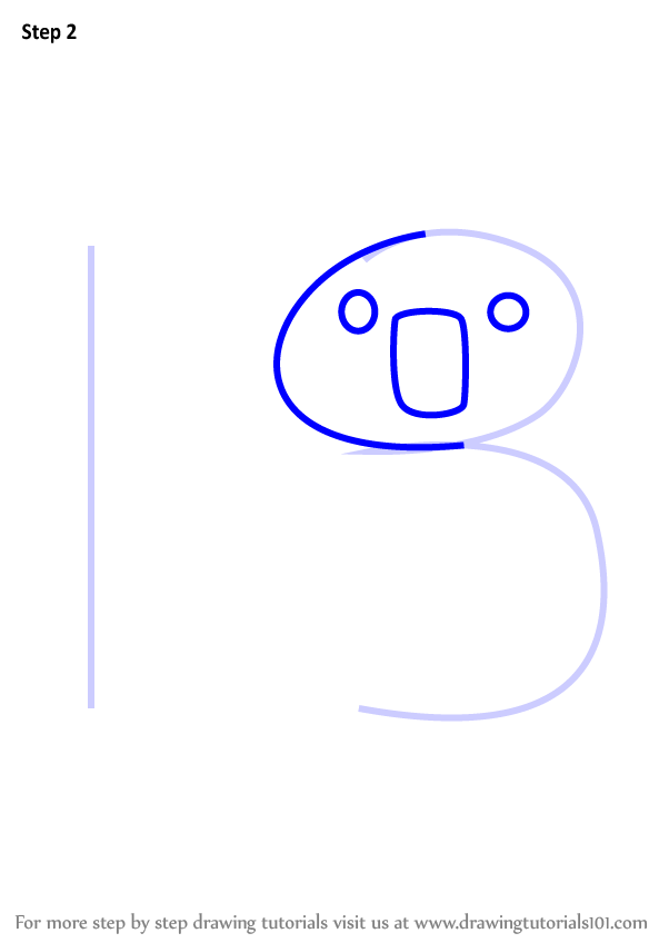 602x848 Learn How To Draw A Koala Using Number - Number 13 Drawing
