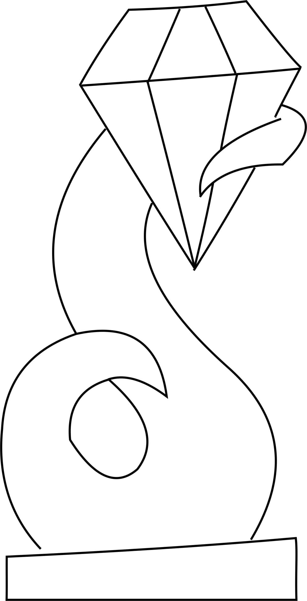 1208x2364 Diamond Drawing Number For Free Download - Number 13 Drawing