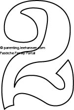 150x222 Number Coloring - Number 2 Drawing