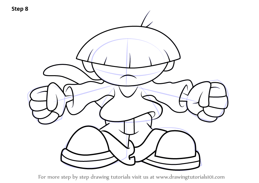 843x596 Learn How To Draw Numbuh From Kids Next Door - Number 4 Drawing