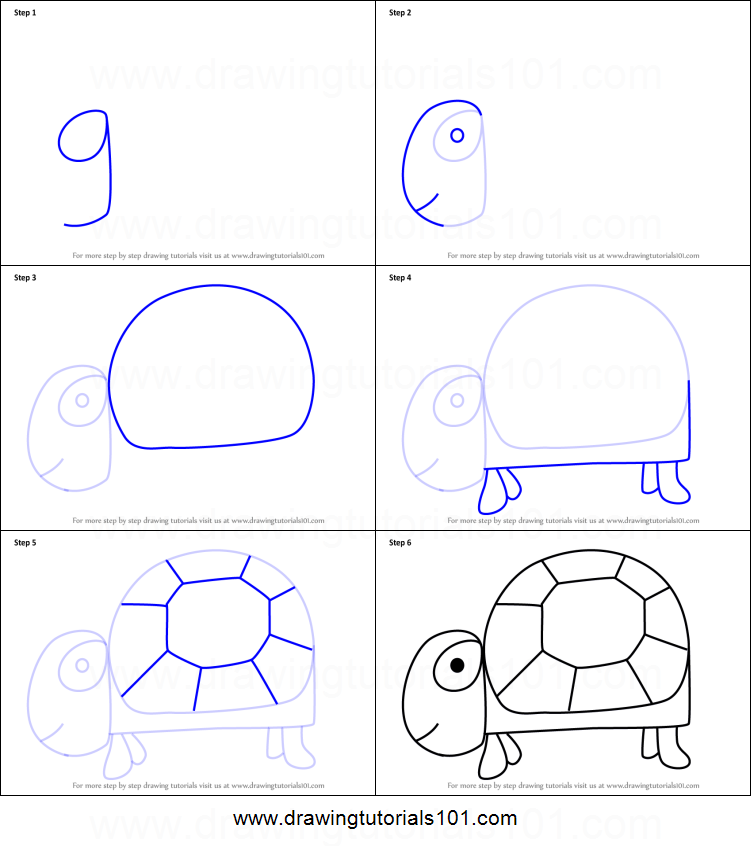 751x846 How To Draw A Turtle Using Number Printable Step - Number 9 Drawing