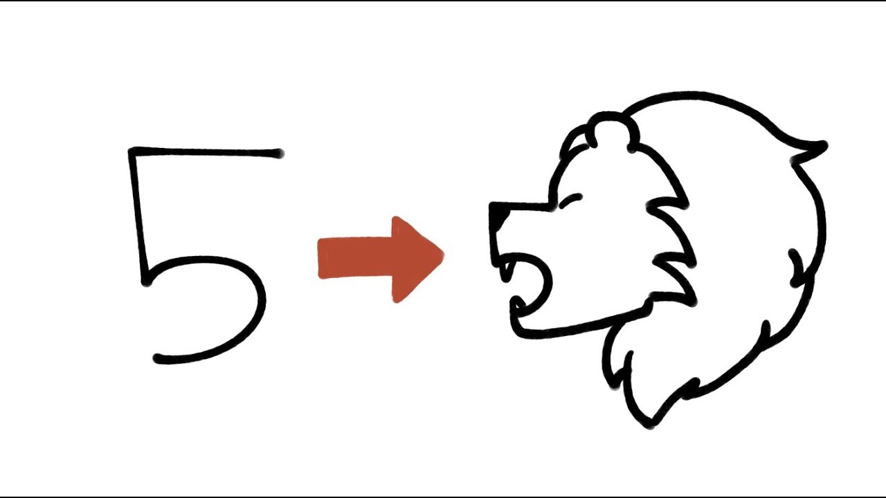 1280x720 how to turn numbers into animals super easy drawing - Number 9 Drawing