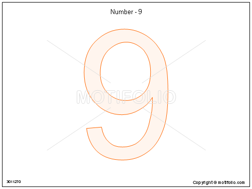 500x375 Number - Number 9 Drawing