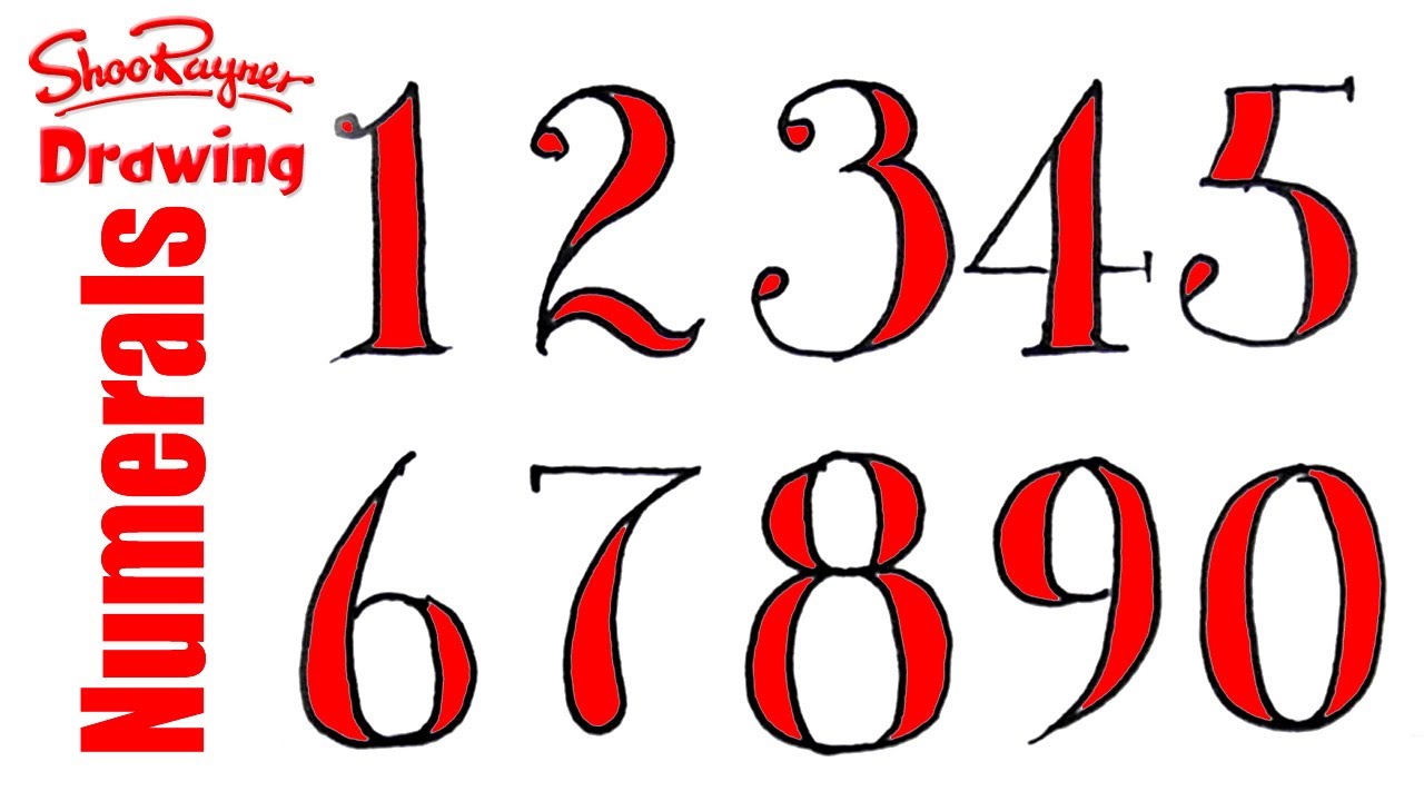 1280x720 How To Draw Fancy Numbers - Number Drawing