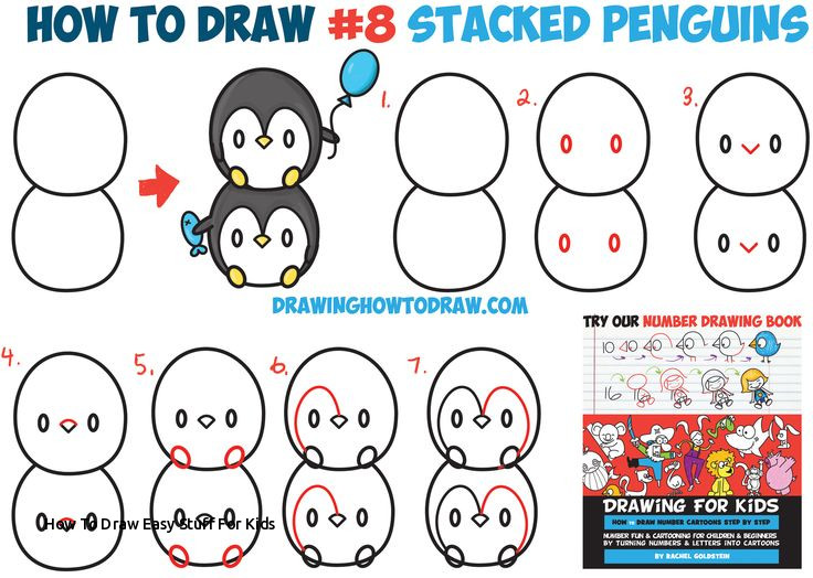 736x524 How To Draw Easy Stuff For Kids Best Drawing With Letters - Number Drawing For Kids