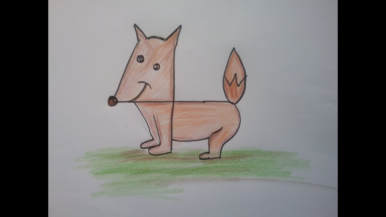 1280x720 How To Draw A Fox With Number Easy Drawing With Numbers - Number Drawing For Kids