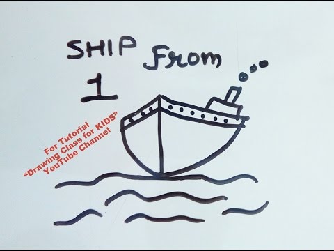 480x360 how to draw ship from one number tutorial for kids - Number One Drawing