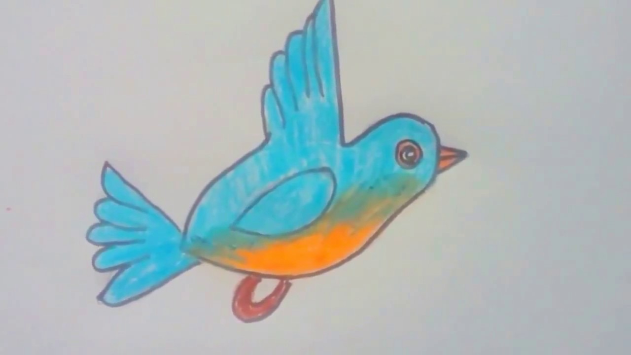 1280x720 how to draw bird with number one drawing with numbers for kids - Number One Drawing