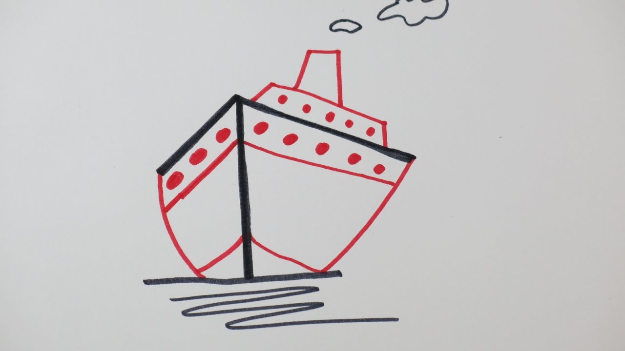 1280x720 diy drawing a boat from number one how to draw with numbers - Number One Drawing
