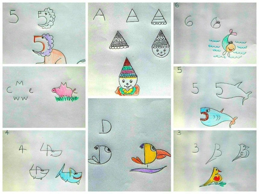860x645 kids friendly drawing with numbers as a base - Numbers For Drawing