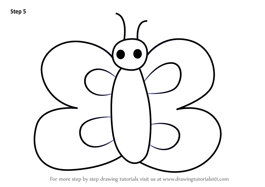 844x598 Learn How To Draw A Butterfly Using Number - Numbers For Drawing