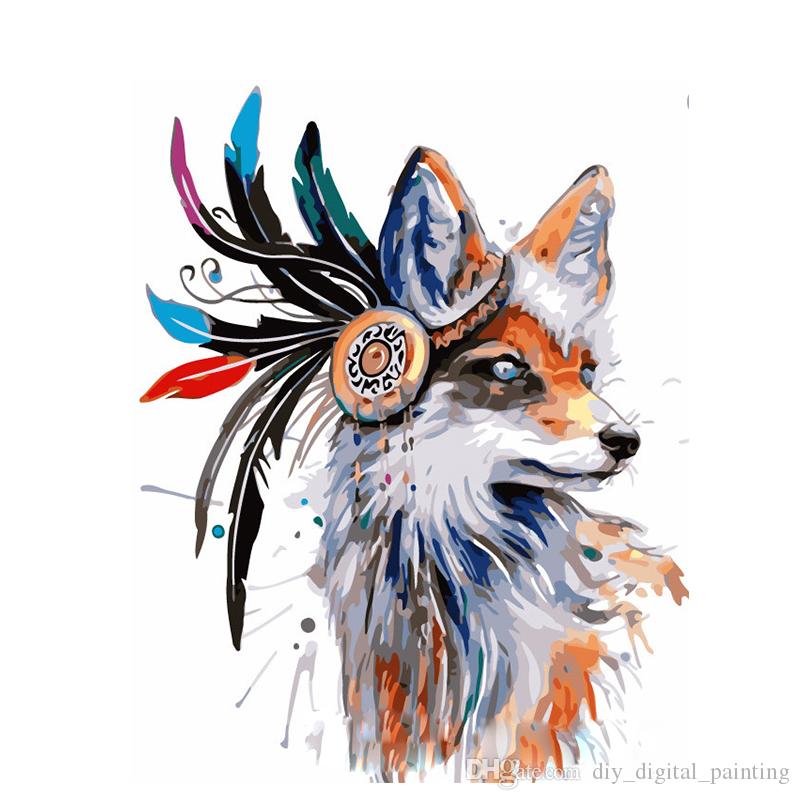 800x800 Wolf Head Frame Diy Painting - Numbers For Drawing