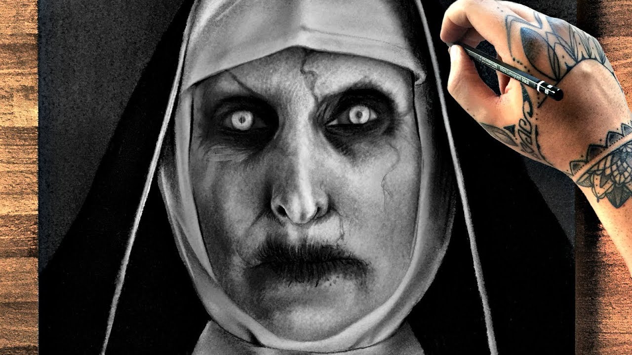 1280x720 Drawing Valak - Nun Drawing