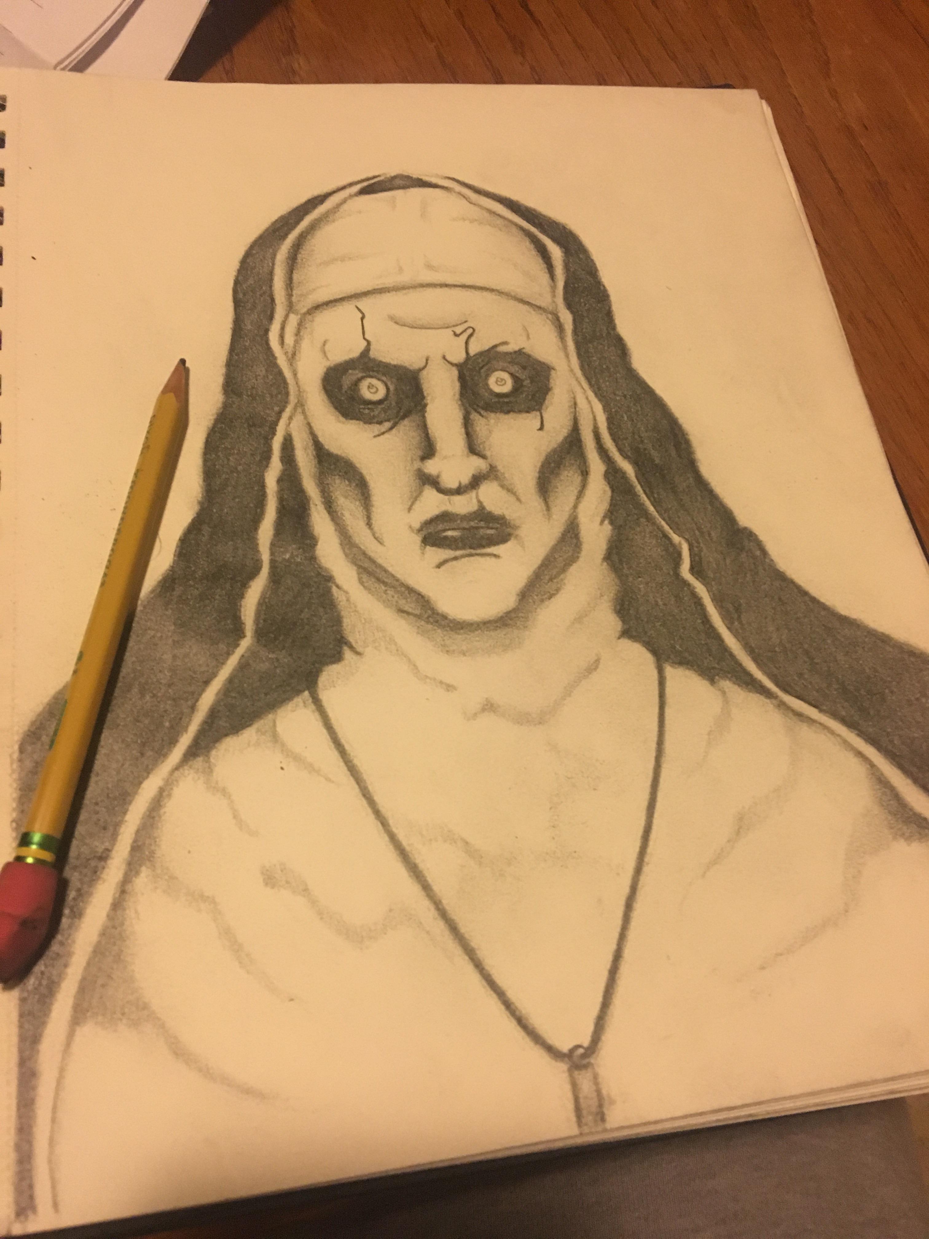3024x4032 the nun not the best work but i'm proud drawing - Nun Drawing
