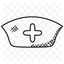 256x256 nurse cap icon of doodle style - Nurse Cap Drawing