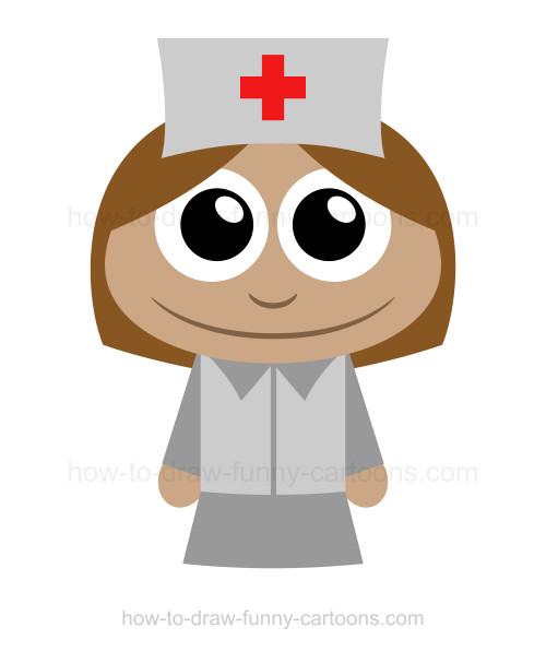 500x596 how to draw a nurse - Nurse Cartoon Drawing