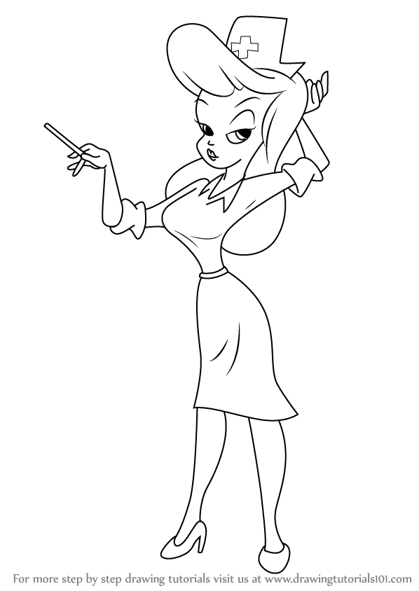598x844 learn how to draw hello nurse from animaniacs - Nurse Cartoon Drawing