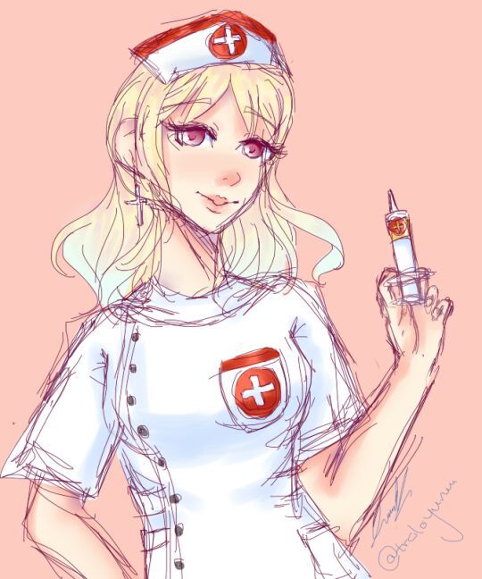540x648 yui as a nurse amino - Nurse Drawing