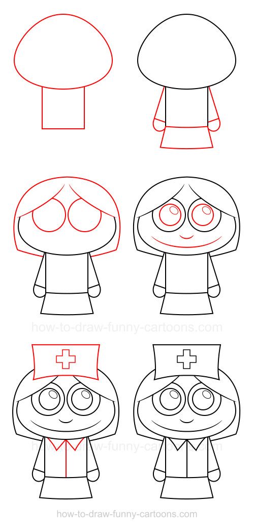500x1041 How To Draw A Nurse Drawing People Step - Nurse Drawing For Kids
