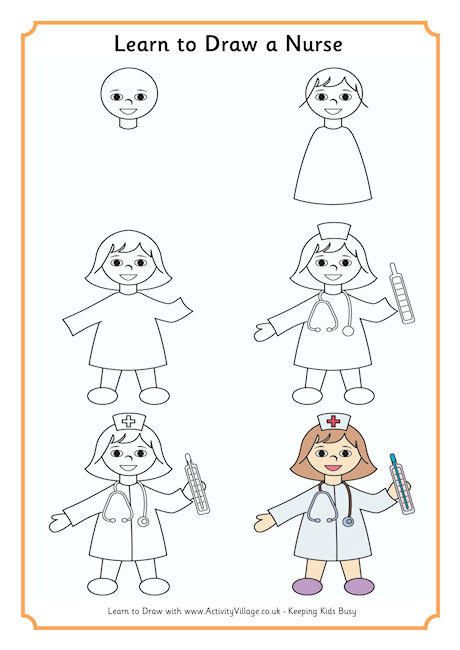 460x650 learn to draw a nurse peoples drawings, learn to draw, nurse - Nurse Drawing For Kids