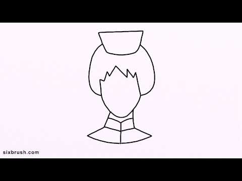 480x360 C How To Draw Cartoon Nurse Step - Nurse Drawing For Kids
