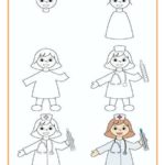 150x150 drawing learning for kids learn to draw a nurse peoples drawings - Nurse Drawing For Kids