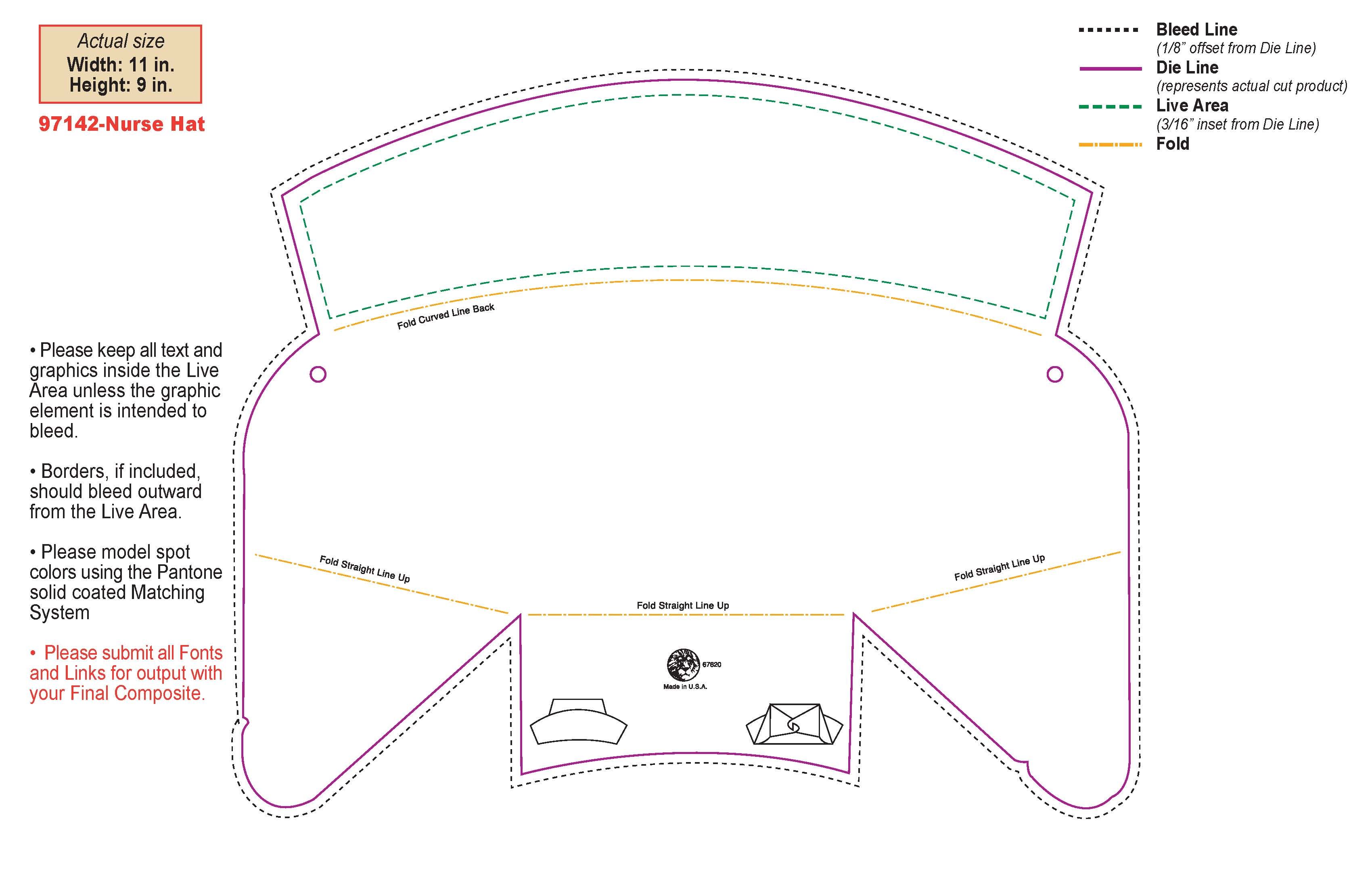 3400x2200 exploit printable nurses hat how to make a cap costume out - Nurse Hat Drawing