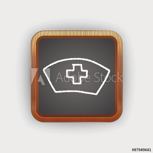 500x500 Nurse Hat Doodle Drawing - Nurse Hat Drawing